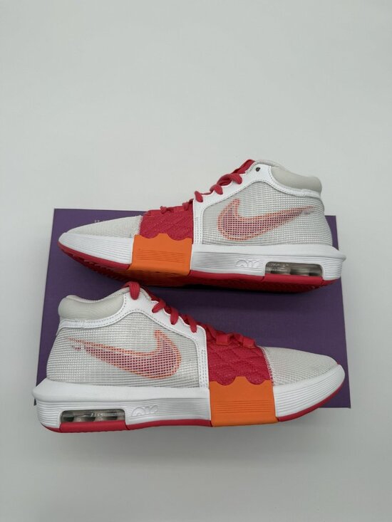 New Nike LeBron Witness VIII Shoes Men\'s Size 9 White Pink Basketball FB2239 104 main image 10